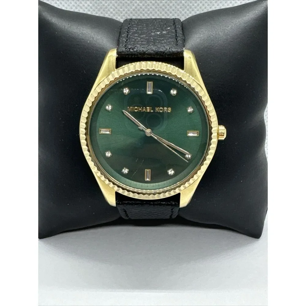 Michael Kors Blake MK3226 Women's Black Leather Analog Dial Quartz Watch JNA811